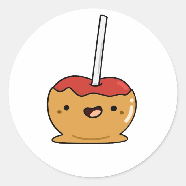 Niedlich Kawaii Candy Apple Runder Aufkleber (Vorderseite)