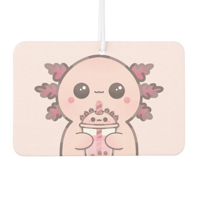 Niedlich Kawaii Cartoon Axolotl Autolufterfrischer (Vorderseite)