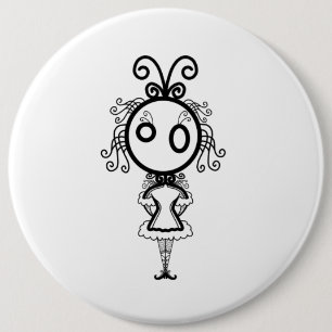 Niedlich Kawaii Cartoon Girl Button