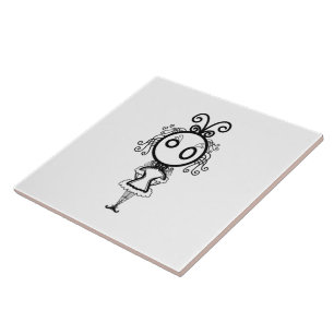 Niedlich Kawaii Cartoon Girl Fliese