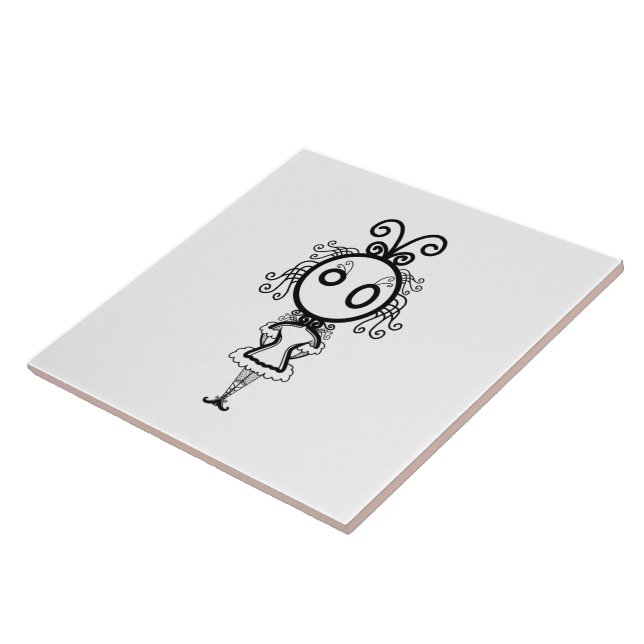 Niedlich Kawaii Cartoon Girl Fliese (Seite)