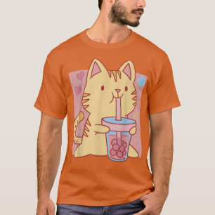 Niedlich Kawaii Cat Boba Tea Bubble Tee Anime Kawa