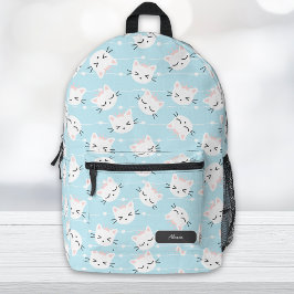 Niedlich Kawaii Cat Kitten Name Bedruckter Rucksack