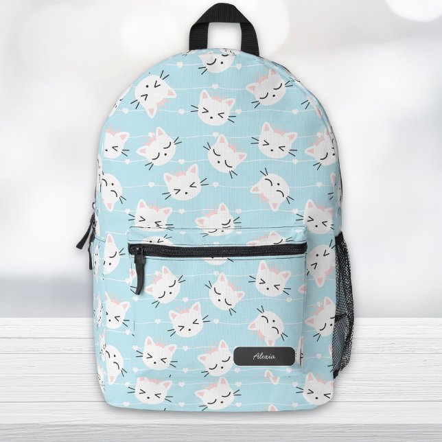 Niedlich Kawaii Cat Kitten Name Bedruckter Rucksack (Von Creator hochgeladen)