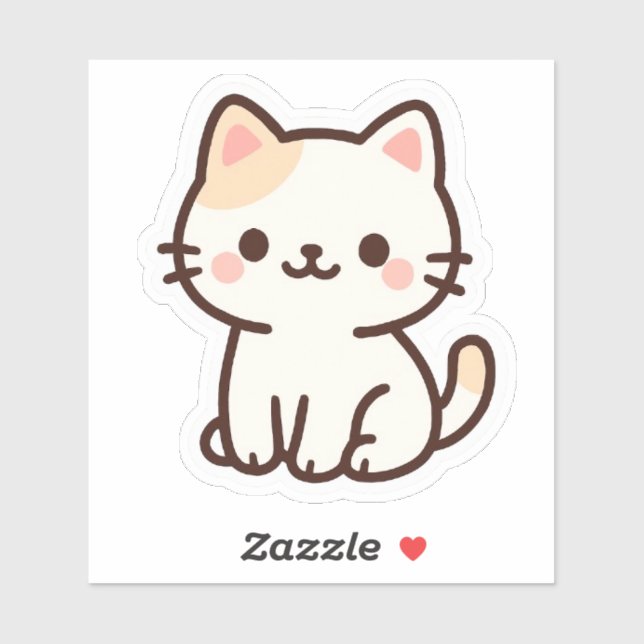Niedlich Kawaii Cat Sticker (Blatt)