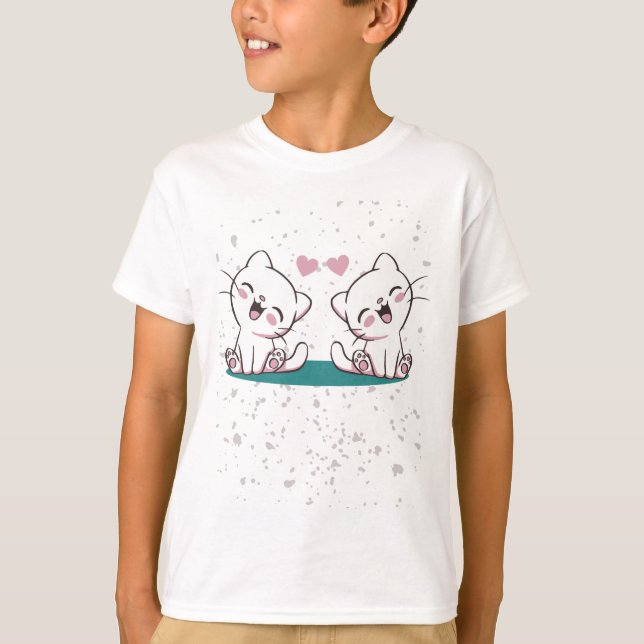 NIEDLICH KAWAII CAT T-Shirt (Vorderseite)