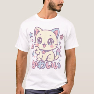 Niedlich Kawaii Cat T - Shirt Japanische Streetw