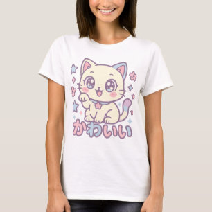 Niedlich Kawaii Cat T - Shirt   Japanische Streetw