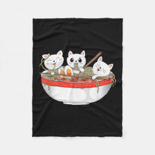 Niedlich Kawaii Cats Ramen Noodles Anime Japanisch Fleecedecke