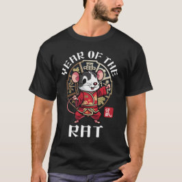 Niedlich Kawaii Chinesischer Ratte Zodiac Lunar Ja T-Shirt