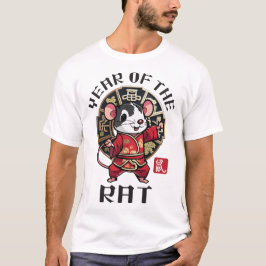 Niedlich Kawaii Chinesischer Ratte Zodiac Lunar Ja T-Shirt