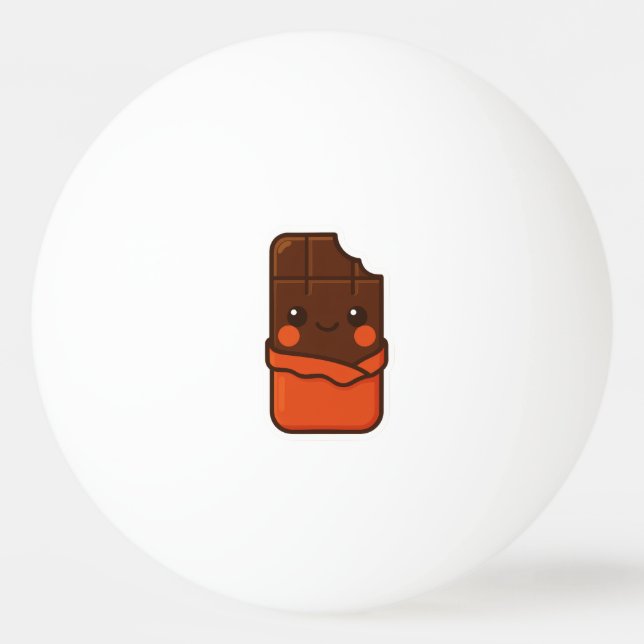 Niedlich Kawaii Chocolate Bar Tischtennisball (Vorderseite)