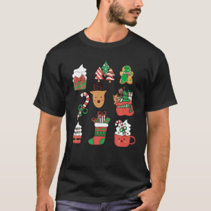 Niedlich Kawaii Christmas Reindeer Candy Cane Stru T-Shirt
