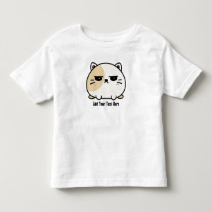 Niedlich Kawaii Chubby Angry Mochi Cat Kleinkind T-shirt