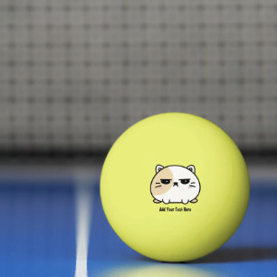 Niedlich Kawaii Chubby Angry Mochi Cat Tischtennisball