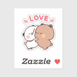 Niedlich Kawaii Chubby Mochi Panda Bär Aufkleber