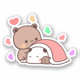 Niedlich Kawaii Chubby Mochi Panda Bär Aufkleber