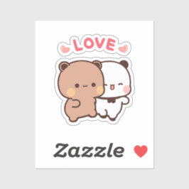 Niedlich Kawaii Chubby Mochi Panda Bär Aufkleber