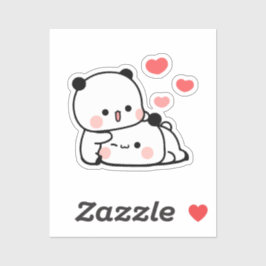 Niedlich Kawaii Chubby Mochi Panda Bär Aufkleber