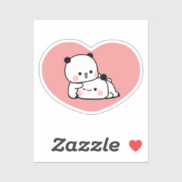 Niedlich Kawaii Chubby Mochi Panda Bär Aufkleber