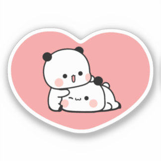 Niedlich Kawaii Chubby Mochi Panda Bär Aufkleber