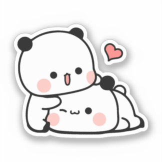 Niedlich Kawaii Chubby Mochi Panda Bär Aufkleber