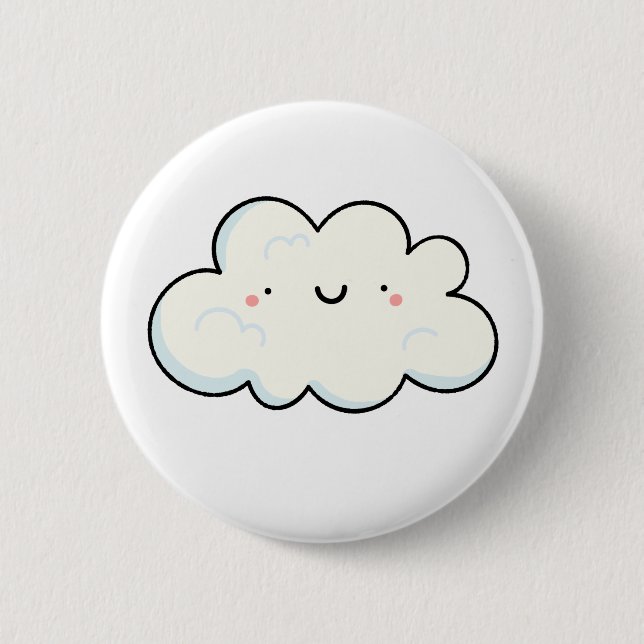 Niedlich Kawaii Cloud Button (Vorderseite)