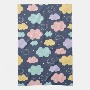 Niedlich Kawaii Cloud Pattern Küchentuch