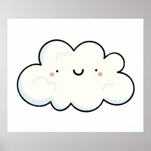 Niedlich Kawaii Cloud Poster