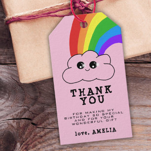 Niedlich Kawaii Cloud Rainbow Kid`s Geburtstag Vie Geschenkanhänger
