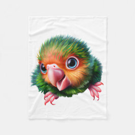 Niedlich Kawaii Colorful Baby Parrot Fleecedecke
