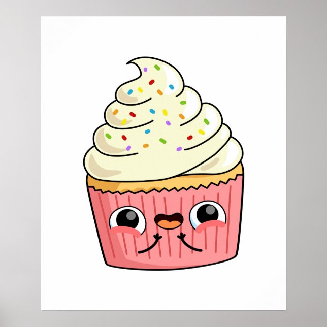 Niedlich Kawaii Cupcake Poster (Vorne)