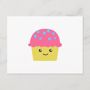 Niedlich Kawaii Cupcake Postkarte