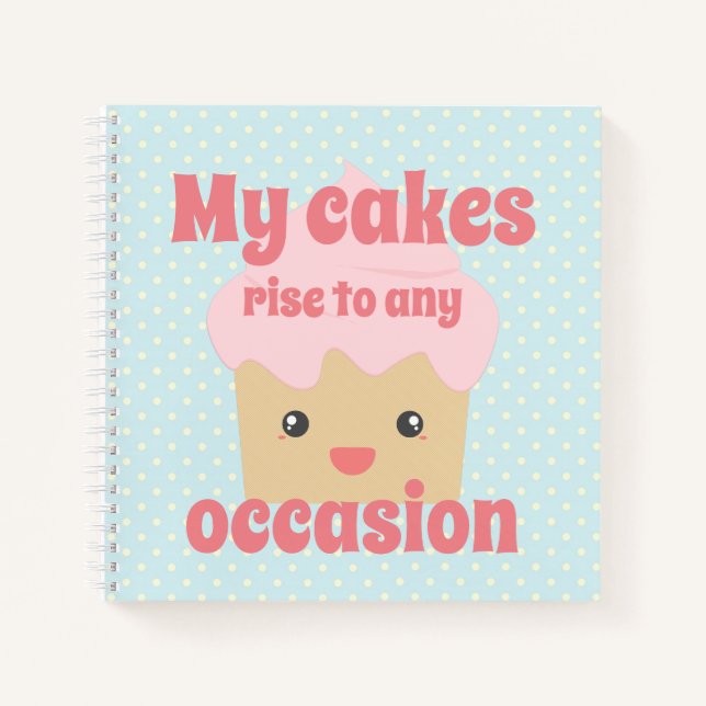 Niedlich Kawaii Cupcake Zitat Dotty Rezept Notizbuch (Vorderseite)