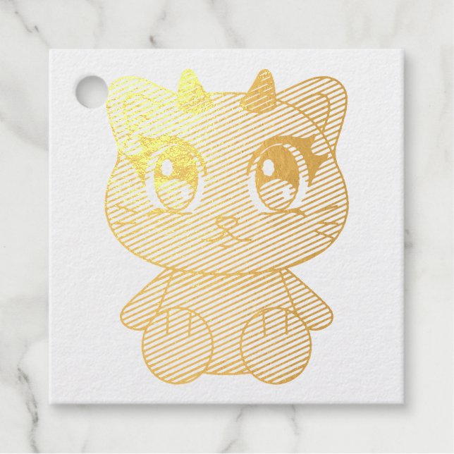 Niedlich Kawaii Demon Cat Geschenkanhänger (Vorderseite)