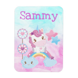 Niedlich Kawaii Dreamy Unicorn Regenbogenwolke Magnet
