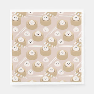 Niedlich Kawaii Dumplings Steamer Chopsticks Serviette