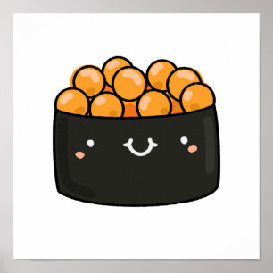 Niedlich Kawaii Ebiko Sushi Poster