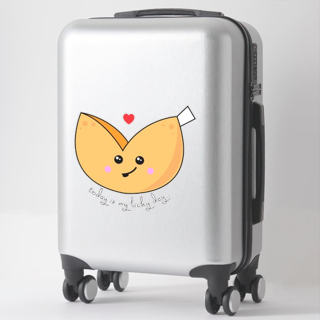 Niedlich Kawaii Fortune Cookie Lucky Day Emoji Aufkleber (Koffer)