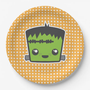 Niedlich Kawaii Frankenstein Monster Halloween-Par Pappteller