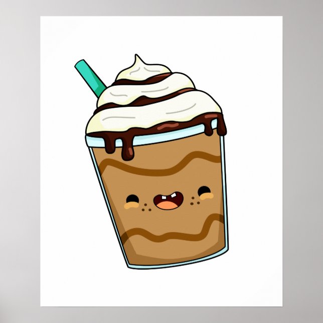 Niedlich Kawaii Frappuccino Poster (Vorne)