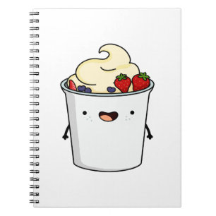 Niedlich Kawaii Fruchtjoghurt Notizblock