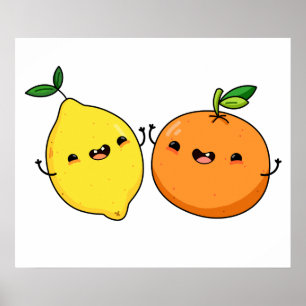 Niedlich Kawaii Fruit Poster