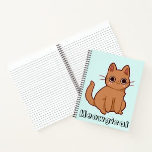 Niedlich Kawaii Funny Meowgical Cat Notizbuch