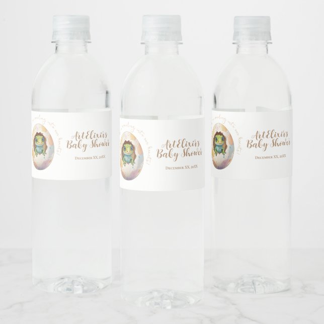 Niedlich Kawaii Gecko Lizard Egg Babydusche (Flaschen)