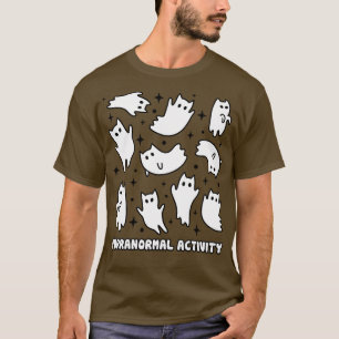 Niedlich Kawaii Ghost Cats Halloween Purranormal A T-Shirt