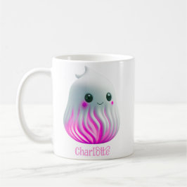 Niedlich Kawaii Ghost - Personalisiert mit Namen Kaffeetasse