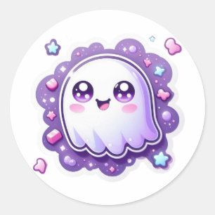 Niedlich Kawaii Ghost Sticker Pastel Spooky Hallow