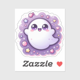 Niedlich Kawaii Ghost Vinyl Pastel Halloween Vibe Aufkleber