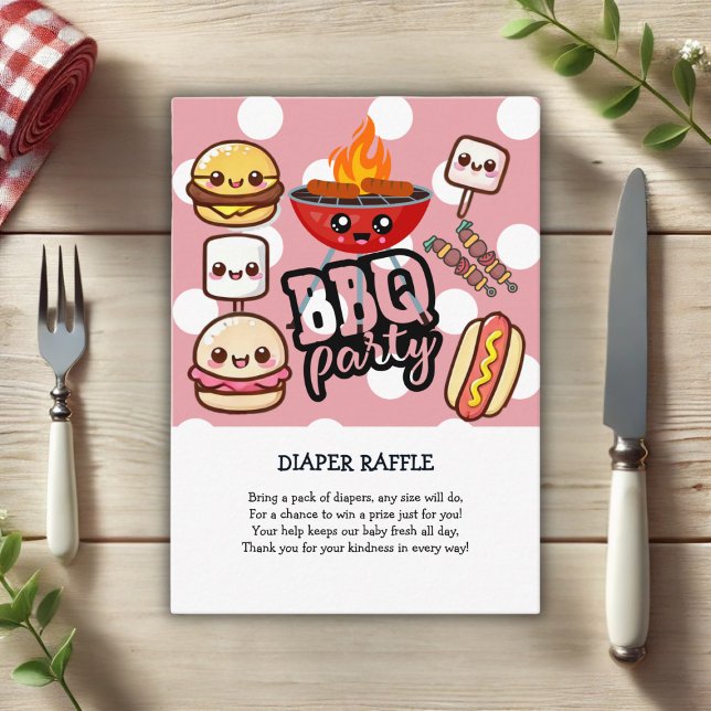 Niedlich Kawaii GRILLEN Party Babydusche Begleitkarte (Von Creator hochgeladen)